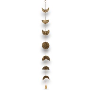 Indian Brass Moon Phases Drop with Bell