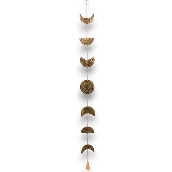 Indian Brass Moon Phases Drop with Bell