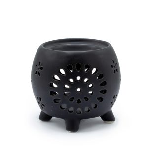Black Flower Burst Oil Burner